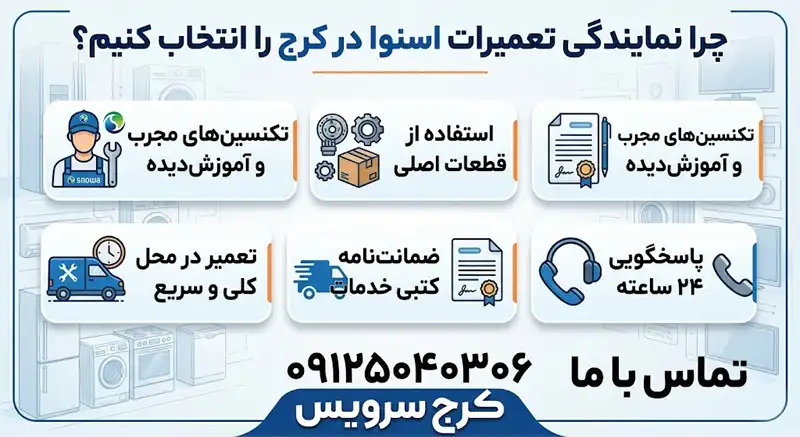 چرا نمایندگی تعمیرات اسنوا در کرج را انتخاب کنیم؟